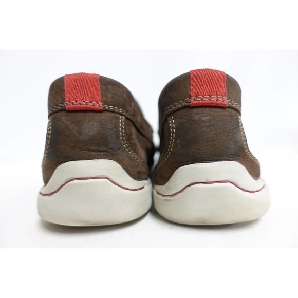 CLARKS Venetian Brown Sz 12 M Men Nubuck Driving Moccasin Loafers - Picture 4 of 10